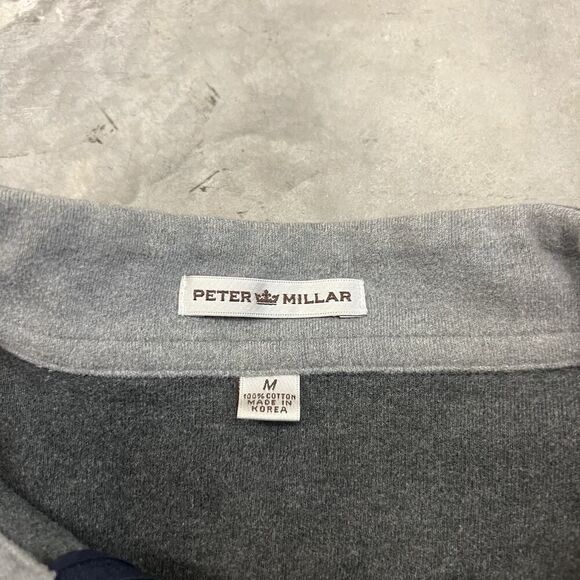 Peter Millar 1/4 Zip Pullover Sweater Men's Size Medium Gray - Picture 4 of 6